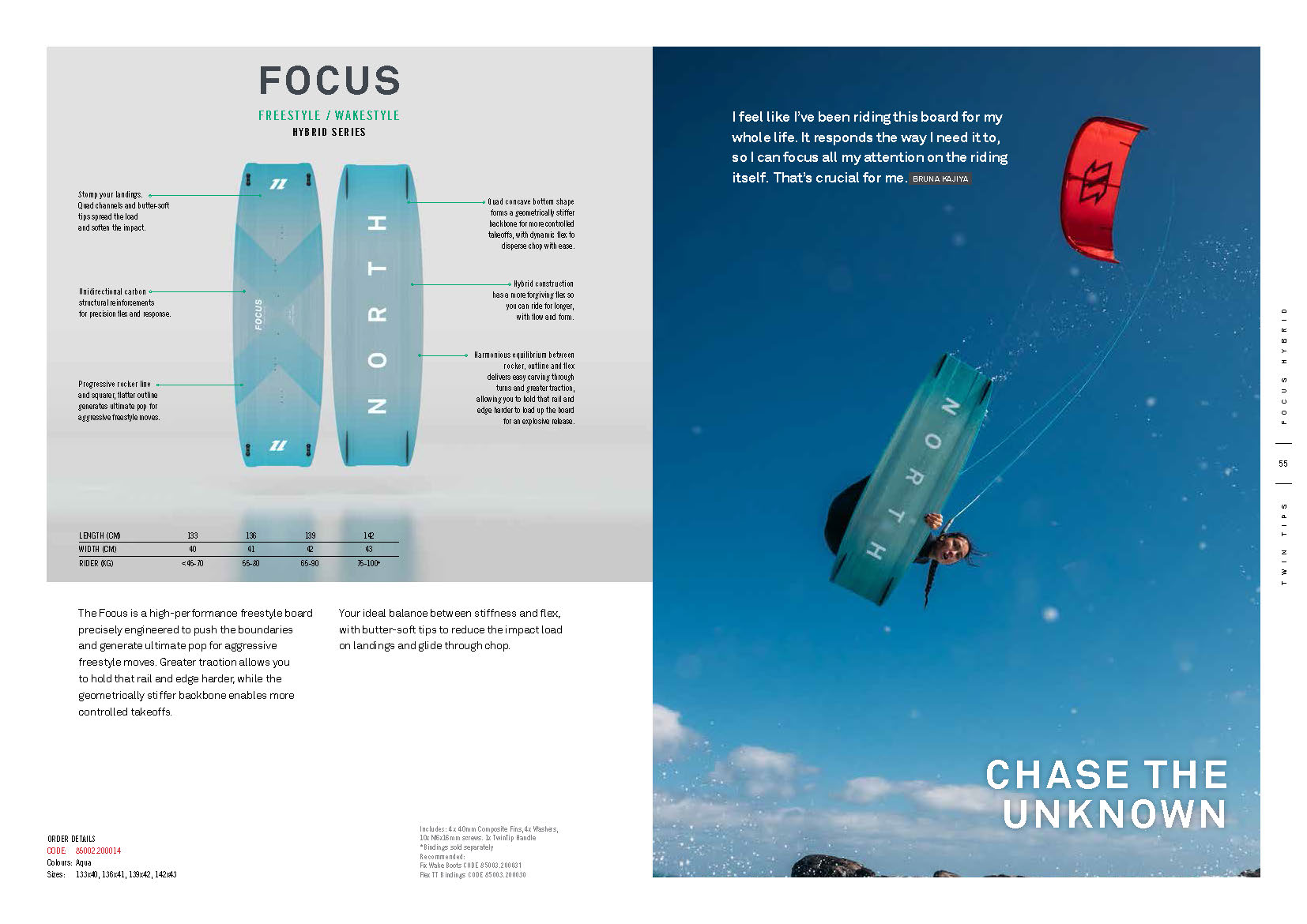 FOCUS planche de kite north 2020